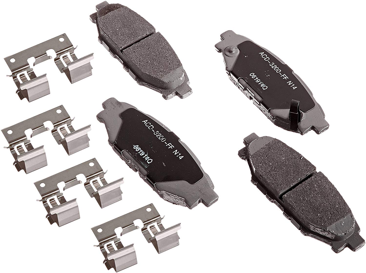 ACDelco 14D1114CH Advantage Ceramic Rear Disc Brake Pad Set