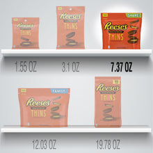REESE'S, THiNS, Milk Chocolate Peanut Butter Cups Candy, Valentine's Day Candy, 7.37 Oz., Share Bag