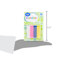 Great Value Celebration Spiral Candles, Assorted Colors, 24 Count