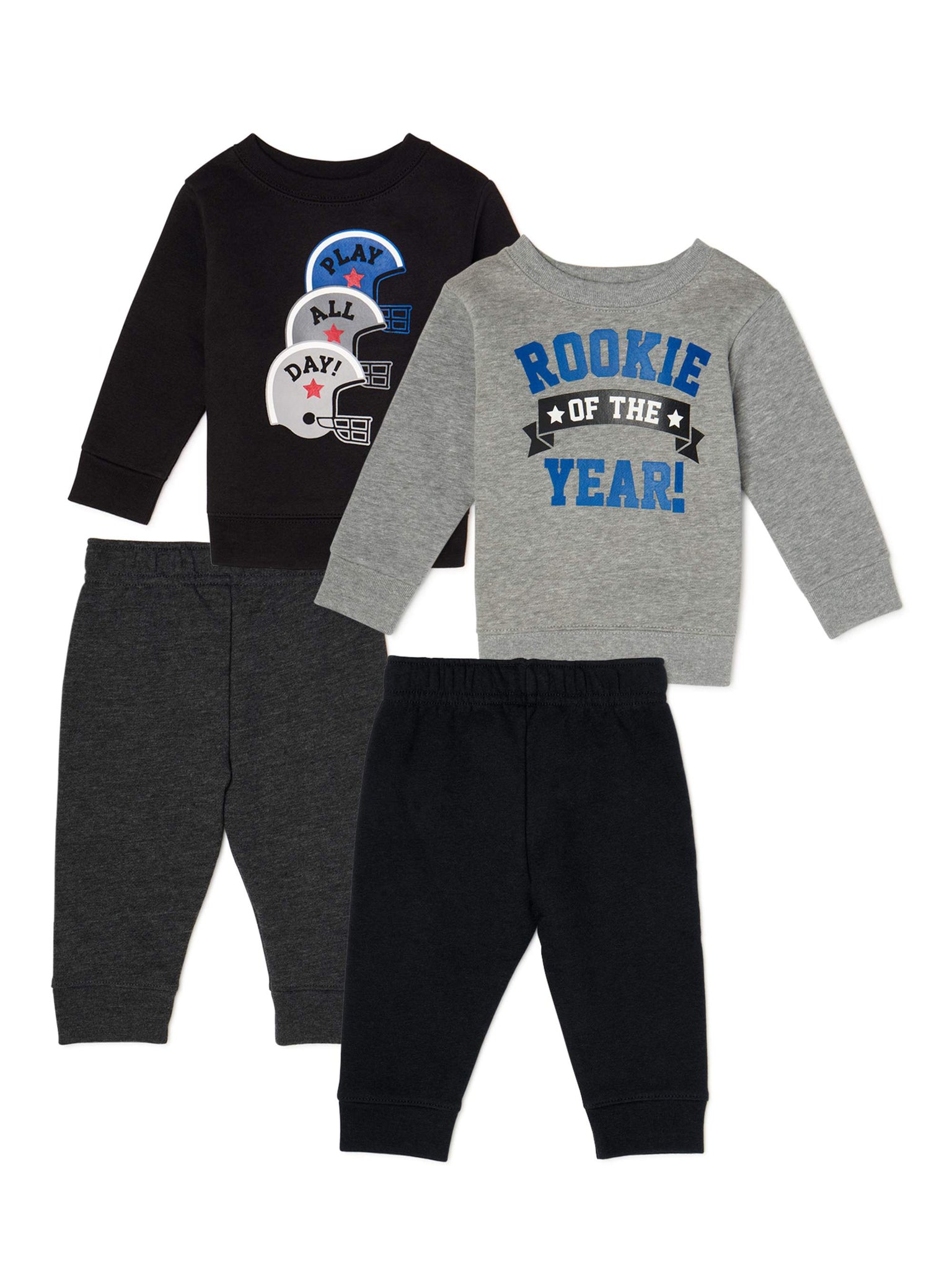 Garanimals Baby Boy Sweatshirt & Sweatpants Outfit Set, 4pc