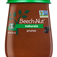 (10 Pack) Beech-Nut Naturals Stage 1, Prunes Baby Food, 4 oz Jar