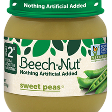 (10 Pack) Beech-Nut Stage 2, Sweet Peas Baby Food, 4 oz Jar