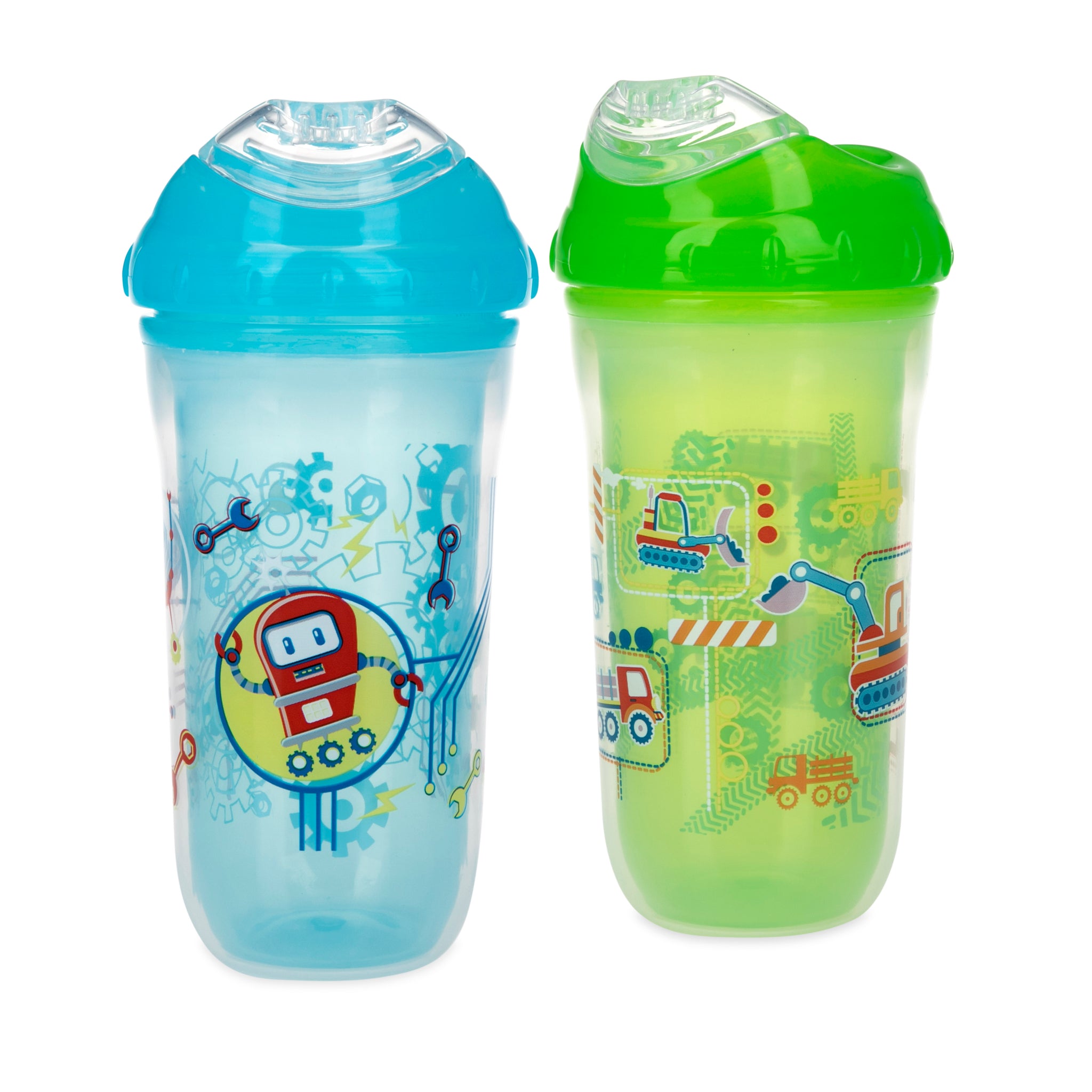 Nuby Insulated Cool Sipper Soft Spout Sippy Cup - 2 pack, Boy