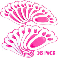 Kicko Easter Bunny Footprint Decorations - 16 Pack - 4.75 x 8 Inches - for Kids, Party Favors, Easter Baskets and Egg Hunts, Classroom Prizes, Decorations, Birthday Supplies, Holidays, Pinata Fillers