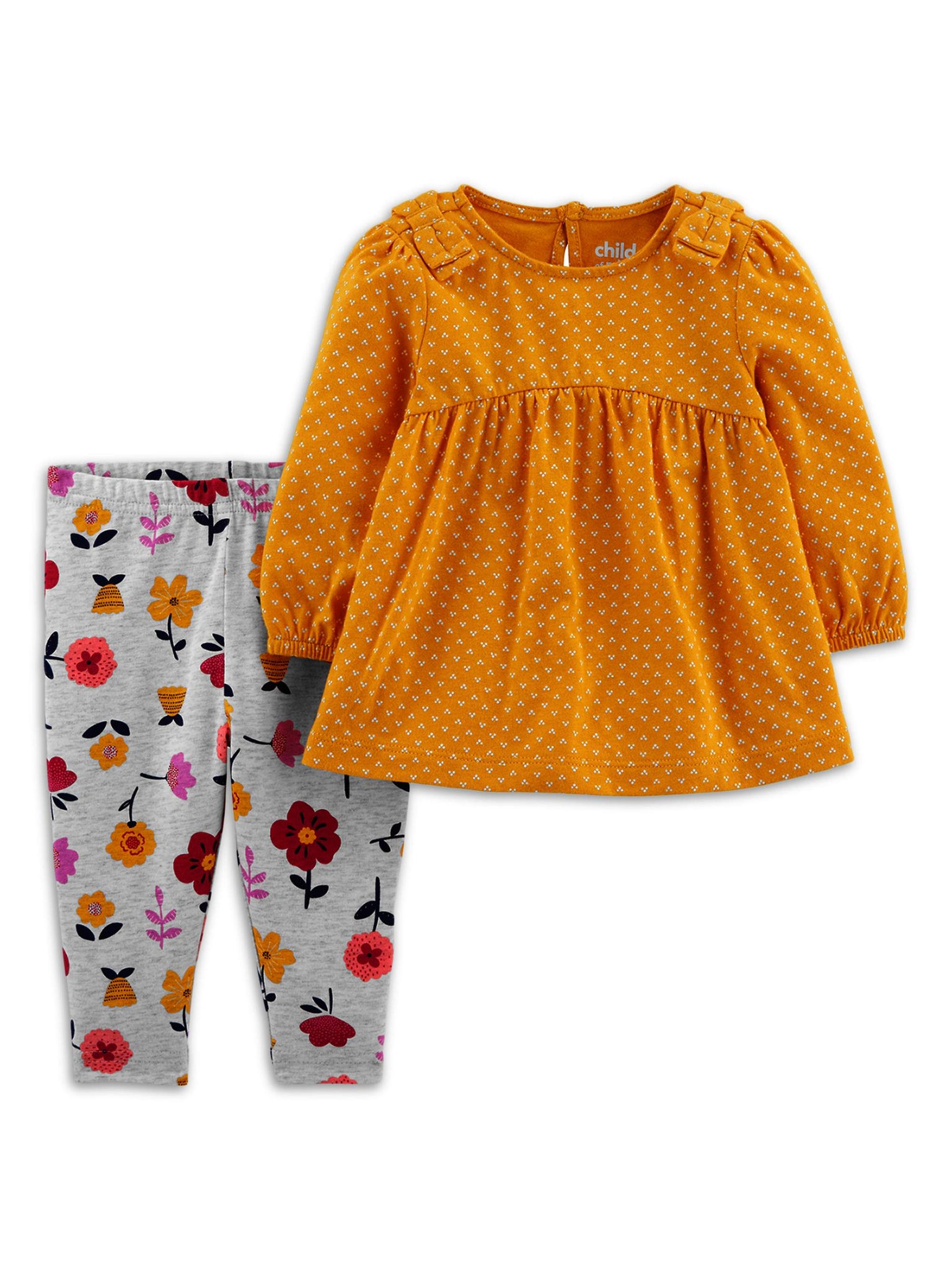 Child of Mine by Carter's Toddler Girl Long Sleeve Shirt and Pant Set, 2 pc set (Toddler Girls)