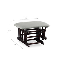 Baby Relax Huntington Glider Rocker and Ottoman, Gray and Espresso