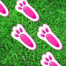 Kicko Easter Bunny Footprint Decorations - 16 Pack - 4.75 x 8 Inches - for Kids, Party Favors, Easter Baskets and Egg Hunts, Classroom Prizes, Decorations, Birthday Supplies, Holidays, Pinata Fillers
