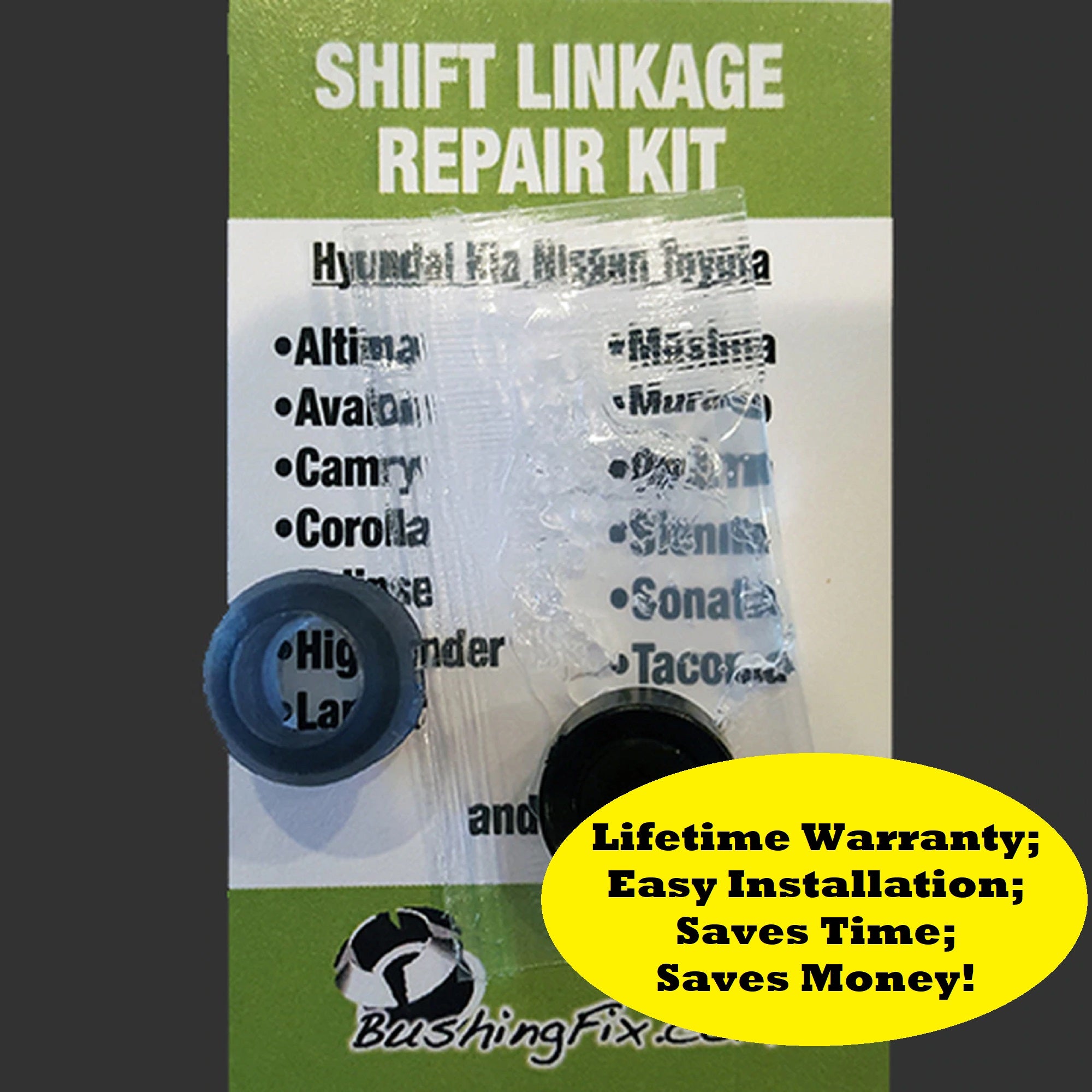 Toyota Corolla with Automatic Transmission Shift Cable Repair Kit Includes One Replacement Bushing