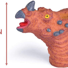 Fun Little Toys 10 Pcs Dinosaur Head Finger Puppets, Best Choice for Party Favors, Stocking Stuffers, Pinata Fillers and Goodie Bag Fillers F-447