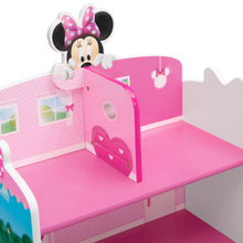 Disney Minnie Mouse 4-Piece Playroom Set by Delta Children – Includes Table and 2 Chair Set and 3-Shelf Playhouse Bookcase