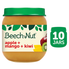 (10 Pack) Beech-Nut Stage 2, Apple, Mango & Kiwi Baby Food, 4 oz Jar