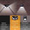 100 Led Solar Motion Sensor Lights Outdoor, LIGHTSMAX Wireless Weatherproof Solar Powered Lights for Steps Yard Garage Porch Patio, IP65 Waterproof with Wide Angle (2 Pack)