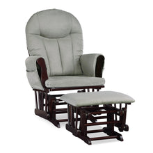 Baby Relax Huntington Glider Rocker and Ottoman, Gray and Espresso