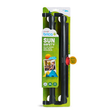 Brica Sun Safety Car Window Shade with Heat Alert, Helps Block UVA/UVB Rays, 2 Pack, Black