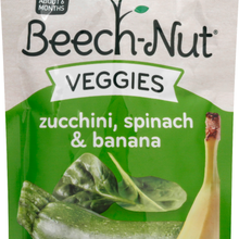 (12 Pack) Beech-Nut Veggies Stage 2, Zucchini Spinach & Banana Baby Food, 3.5 oz Pouch