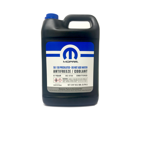 Mopar 5 Year 50/50 Prediluted Engine Coolant Antifreeze Dodge Jeep Chrysler Ram OEM