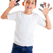 Fun Little Toys 10 Pcs Dinosaur Head Finger Puppets, Best Choice for Party Favors, Stocking Stuffers, Pinata Fillers and Goodie Bag Fillers F-447