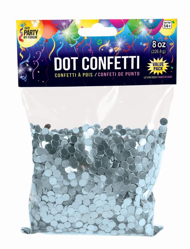 Forum Novelties 97746W 8oz Dot Circle Party Confetti Glitter Metallic Birthday Wedding Decoration Table, As Shown