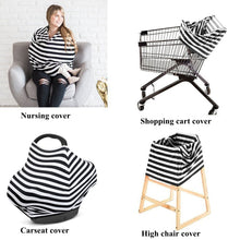 Kadell Baby Canopy Cover for Car Seat, Multi Use, Black and White Stripes