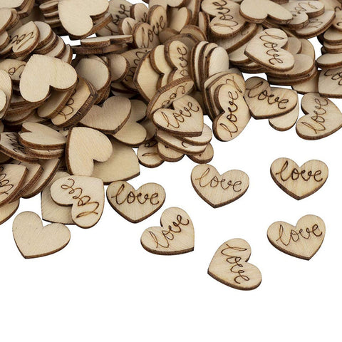 200 Pack Unfinished Wood Cutouts 0.6