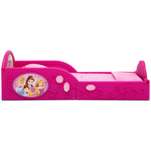 Disney Princess 4-Piece Room-in-a-Box Bedroom Set by Delta Children - Includes Sleep & Play Toddler Bed, 6 Bin Design & Store Toy Organizer and Desk with Chair