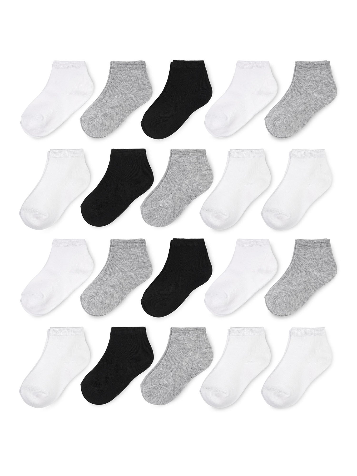 Wonder Nation Baby Toddler Unisex Socks, 20-Pack Neutral Ankle
