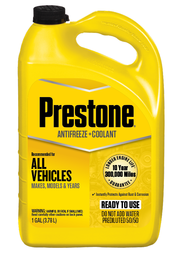 Prestone Original Extended Life 50/50 Prediluted Antifreeze/Coolant, 1 gal. (All Vehicles Antifreeze+Coolant)