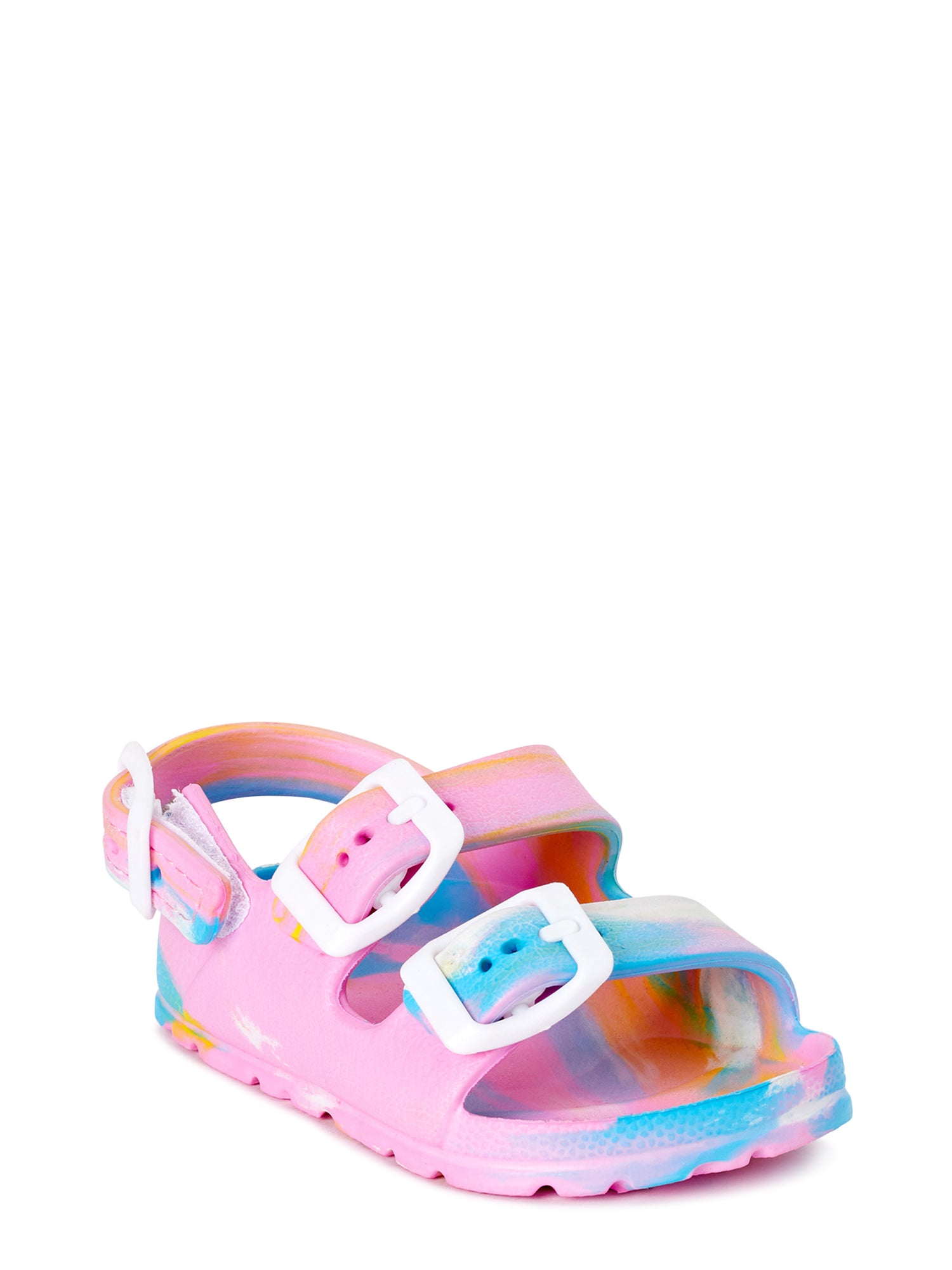First Steps by Stepping Stones First Walker Buckle EVA Footbed Slide Sandal (Infant Girls)