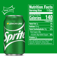 Sprite Lemon Lime Soda Soft Drinks, 12 fl oz, 24 Pack