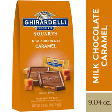 GHIRARDELLI Milk Chocolate Squares with Caramel Filling, 9.04 OZ Bag