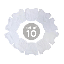 Neat Solutions White Infant Baby Bibs, 10Pk Unisex