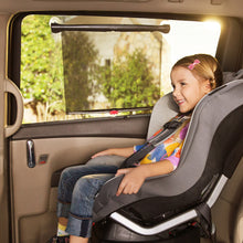 Brica Sun Safety Car Window Shade with Heat Alert, Helps Block UVA/UVB Rays, 2 Pack, Black
