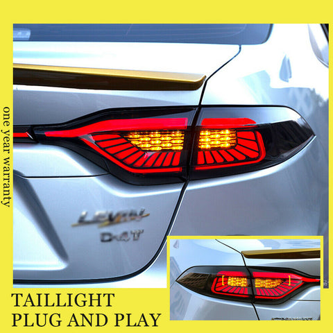 For Toyota US Corolla Taillights Assembly 2020-2021 Dark LED Rear Lamps