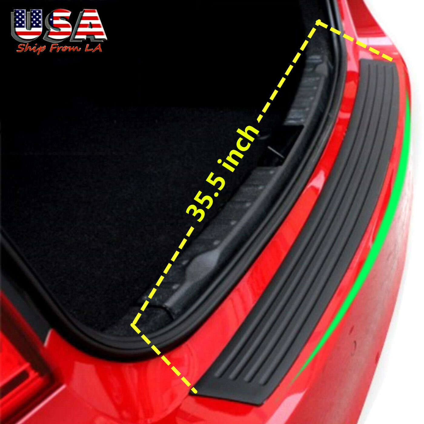 US Accessories Rubber Sheet Car Rear Guard Bumper 4D Sticker Panel Protector