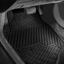 Full Interior Set Black Seat Covers Auto Car w/ Black All Weather Floor Mats