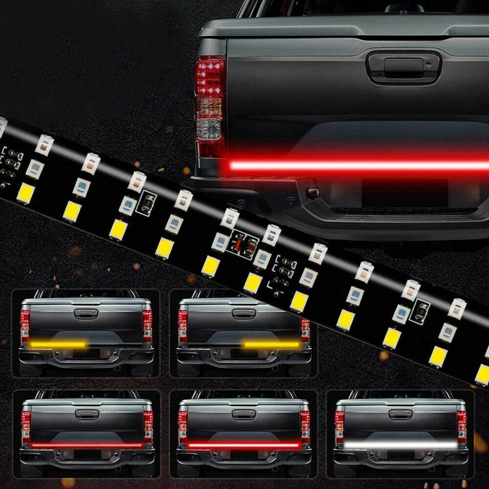 60in 3-Row 432 LED Truck Tailgate Light Bar Strip Reverse Brake Signal Tail Lamp