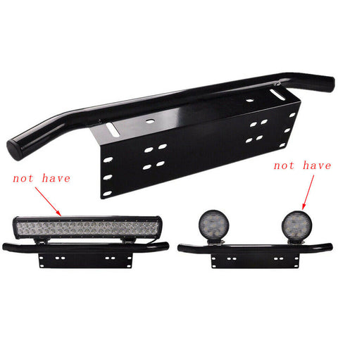 1x Black Offroad SUV Car Front Bumper Light Bar Mount Bracket Holder Accessories