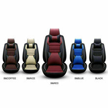 5D Leather Car Seat Cover Auto Decor Front & Rear Full Set Universal Cushion Pad