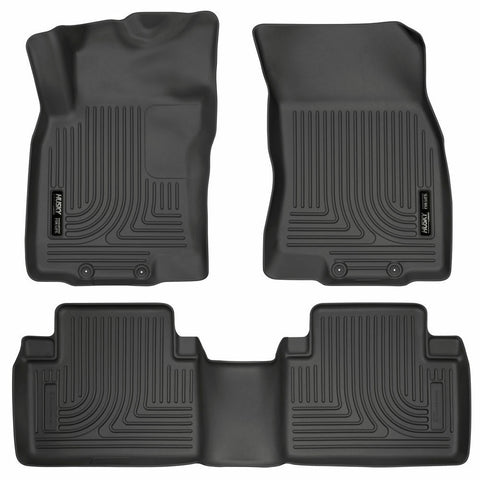 Floor Liners fit 2014-2020 Nissan Rogue Front and Rear Husky floor mat set Black