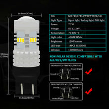 7440R 7443R 7444 LED Stop Brkae Light Tail Light Parking Lamp Error Free RED