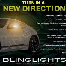 Add-On Amber LED Side View Mirror Bright Turnsignal Lights for Nissan 370Z