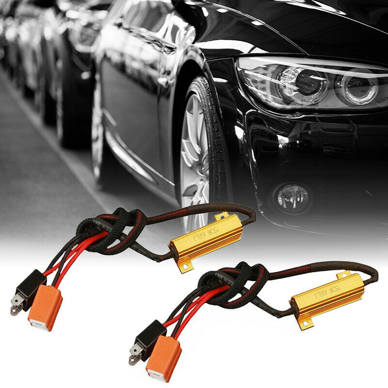 2pcs 50W H7 LED Headlight Canbus Error Free HID Canceller Decoder Load Resistors