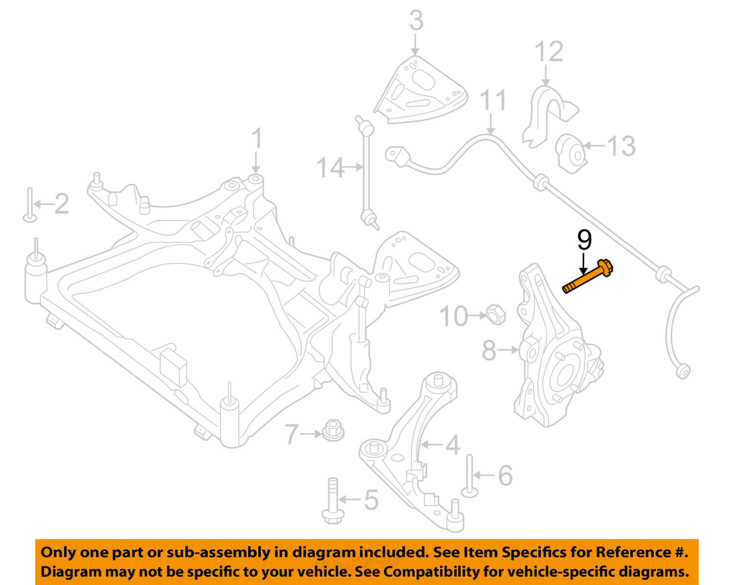 NISSAN OEM 11-17 Quest Front Suspension-Knuckle Mount Bolt 40178JA000