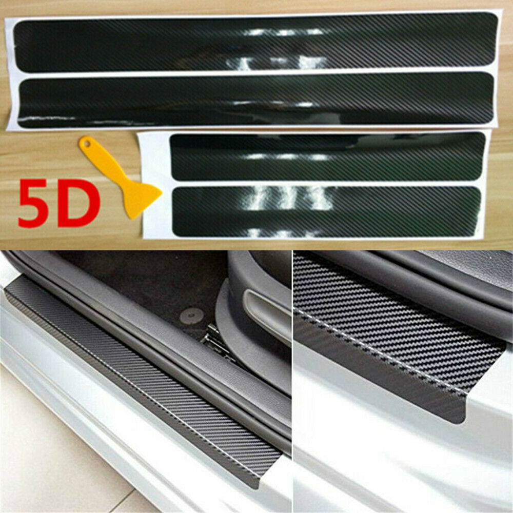Universal Carbon Fiber Scuff Plate Auto Door Edge Sill Car Stickers Accessories