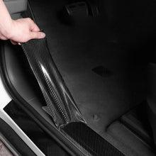 Carbon Fiber Wrap Sticker Car Door Sill Scuff Plate Protector Edge Guard Strip