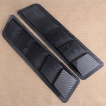 2x Carbon Fiber Car Hood Vent Louver Cooling Panel Trim Plastic Parts Universal