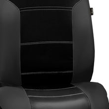 Highback Bucket Seat Covers Pair PU Leather For Auto Car SUV Van Black