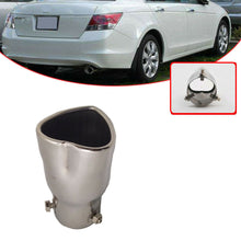 1x 63mm Silver Heart Shaped Tail Throat Exhaust Pipe Muffler Tip Car Accessories