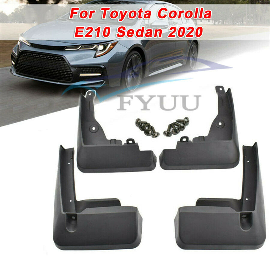 4 Pcs ABS Plastic Front Rear Mud Flaps Splash Guards For 2020 Corolla E210 Sedan