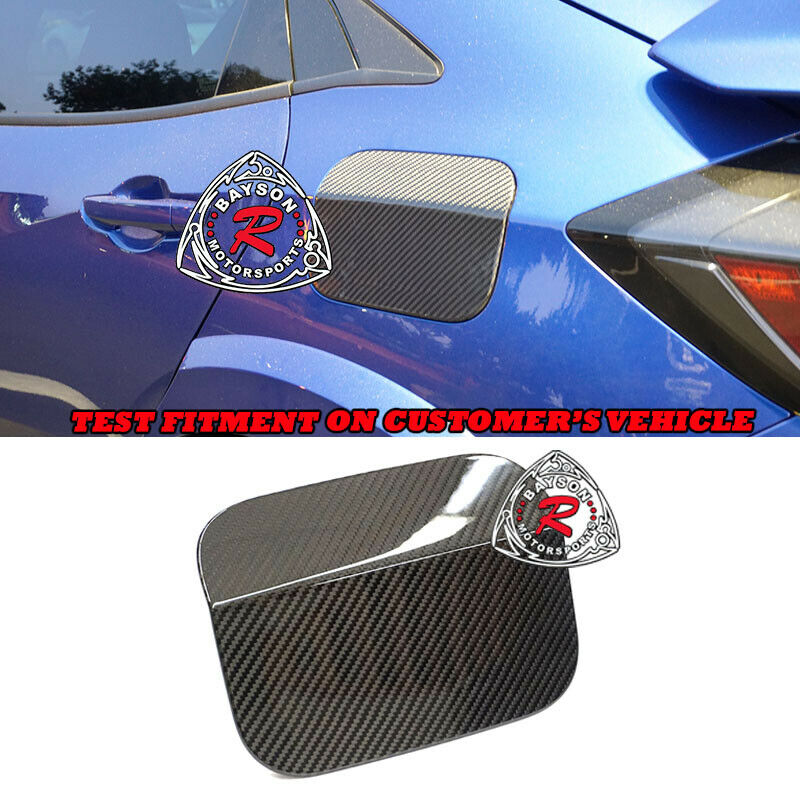 Fuel Lid Overlay (Dry Carbon) Fit 17-21 Honda Civic Type-R (FK8) / 5dr Hatchback